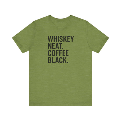 Whiskey and Coffee Graphic Tee - Perfect for Coffee Lovers, Gift Idea for Men and Women, Casual Wear, Birthday, Everyday Style