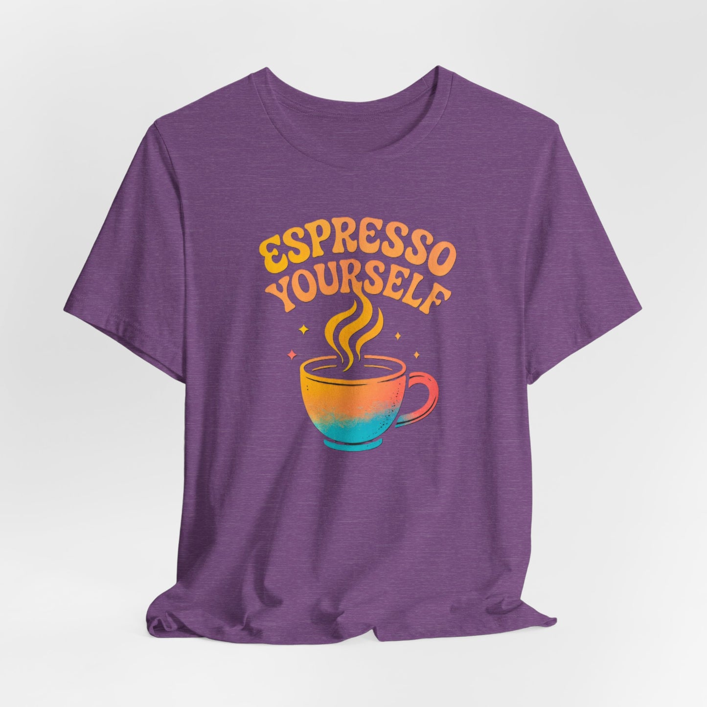 Espresso Yourself Unisex Tee | Coffee Lover Gift, Cute Graphic T-Shirt, Perfect for Baristas, Casual Wear, Fun Gift for Coffee Enthusiasts
