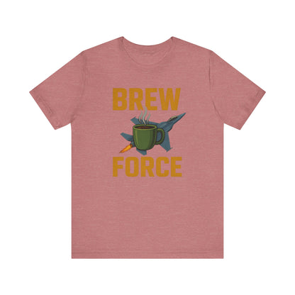 Brew Force Coffee Tee, Unisex Coffee Lover's T-Shirt, Gifts for Baristas, Father’s Day Gift, Coffee Enthusiast Apparel