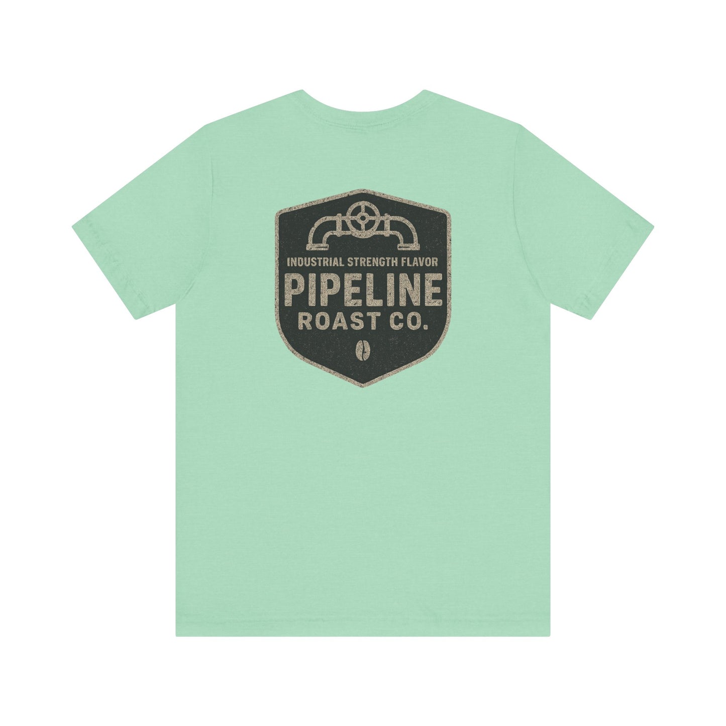 Vintage Pipeline Roast Co. Industrial Emblem T-Shirt – Distressed Workwear Coffee Tee