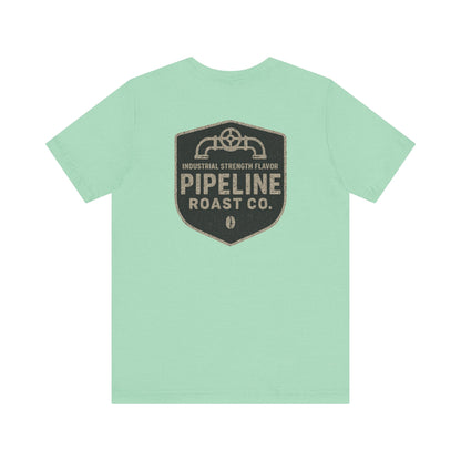 Vintage Pipeline Roast Co. Industrial Emblem T-Shirt – Distressed Workwear Coffee Tee