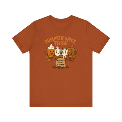 Pumpkin Spice Tribe Tee, Fall T-Shirt, Coffee Lover Gift, Unisex Shirt, Autumn Apparel, Pumpkin Spice Shirt
