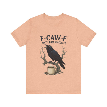 Coffee Lover's Tee, Unisex T-Shirt, Funny Gift, Crow Graphic Tee, Coffee Enthusiast Shirt, Unique Coffee Apparel