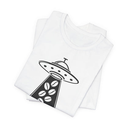 Out of This World Roast Tee - Unisex Short Sleeve Shirt, Funny Coffee Shirt, Alien Design Apparel, Gift for Coffee Lovers, Sci-Fi T-Shirt