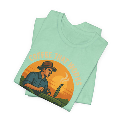 Coffee-Themed Unisex Tee, Vintage Farm Shirt, Coffee Lover Gift, Gifts for Him, Men's Graphic Tee, Cool Casual Wear