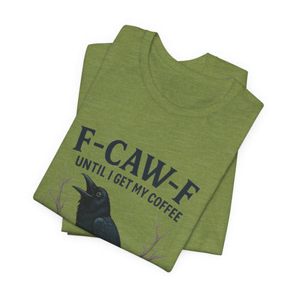 Coffee Lover's Tee, Unisex T-Shirt, Funny Gift, Crow Graphic Tee, Coffee Enthusiast Shirt, Unique Coffee Apparel