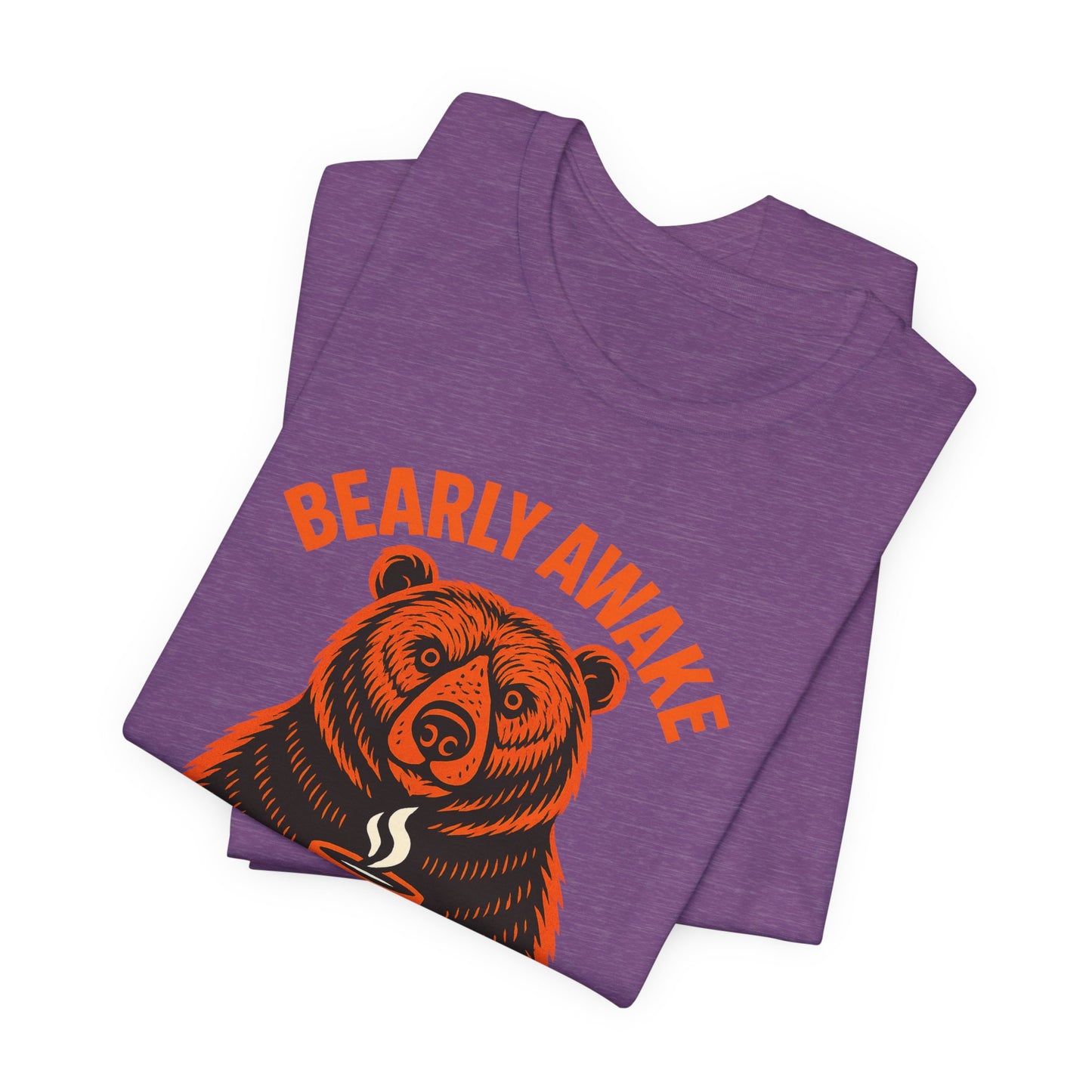 Coffee Lover Bear Tee, Cozy Casual T-Shirt, Perfect Gift for Coffee Enthusiasts, Daily Wear, Bearly Awake Design