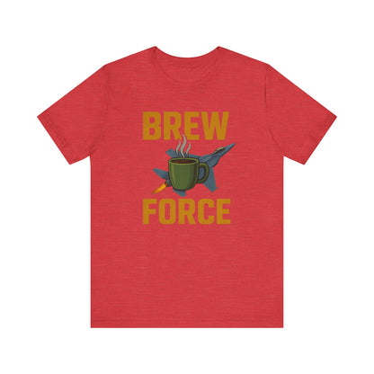 Brew Force Coffee Tee, Unisex Coffee Lover's T-Shirt, Gifts for Baristas, Father’s Day Gift, Coffee Enthusiast Apparel