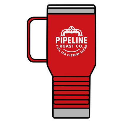 Pipeline Roast Co. 20oz Insulated Tumbler – Stainless Steel Travel Coffee Mug with Leak-Proof Lid & Double-Wall Vacuum Insulation