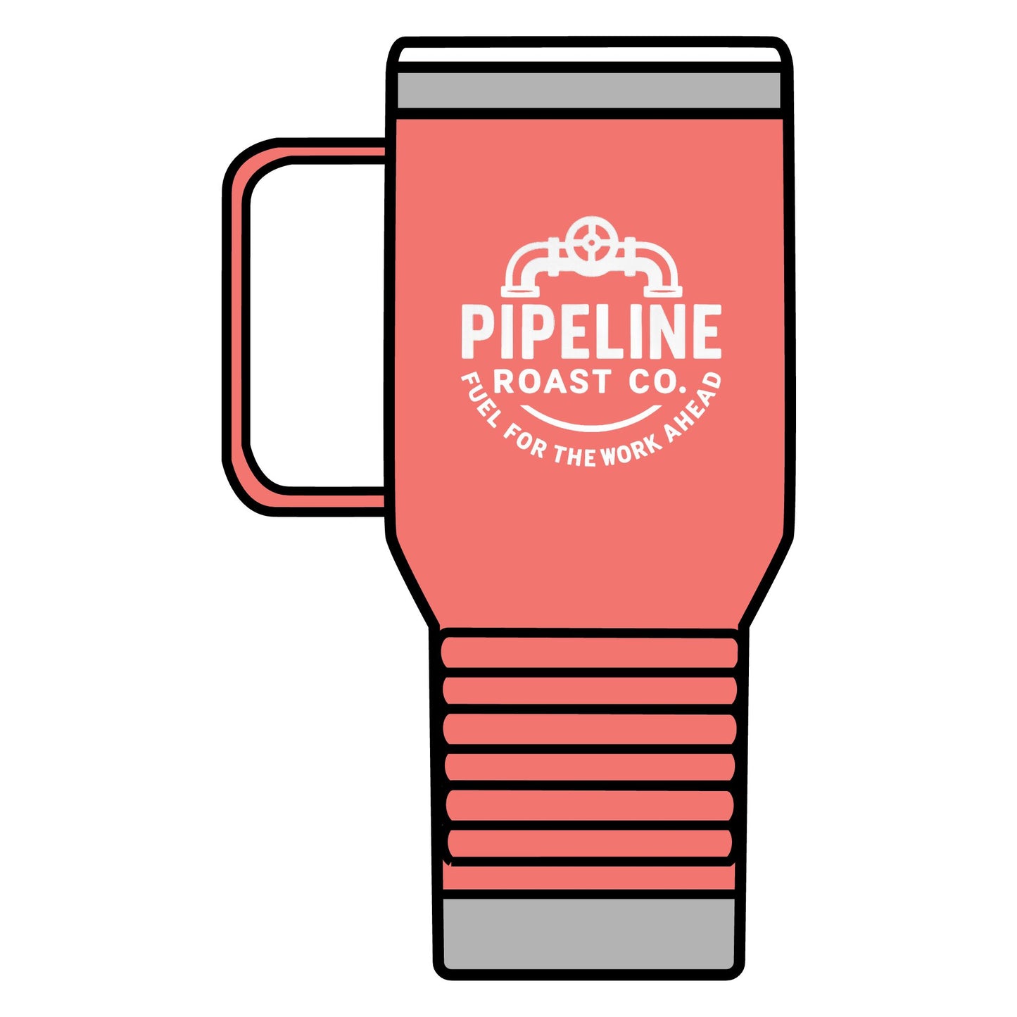 Pipeline Roast Co. 20oz Insulated Tumbler – Stainless Steel Travel Coffee Mug with Leak-Proof Lid & Double-Wall Vacuum Insulation