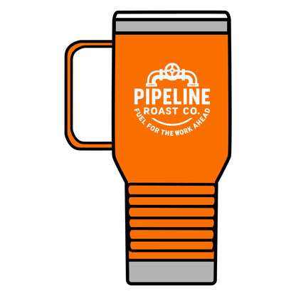 Pipeline Roast Co. 20oz Insulated Tumbler – Stainless Steel Travel Coffee Mug with Leak-Proof Lid & Double-Wall Vacuum Insulation