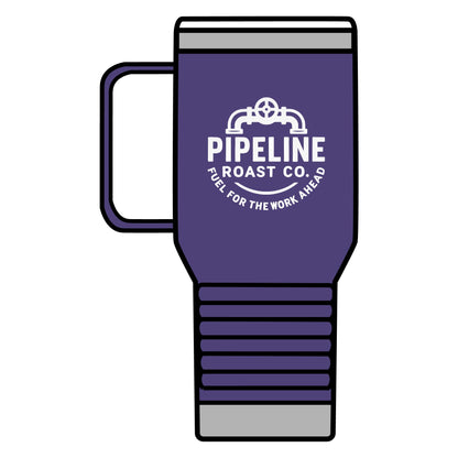 Pipeline Roast Co. 20oz Insulated Tumbler – Stainless Steel Travel Coffee Mug with Leak-Proof Lid & Double-Wall Vacuum Insulation