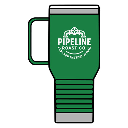 Pipeline Roast Co. 20oz Insulated Tumbler – Stainless Steel Travel Coffee Mug with Leak-Proof Lid & Double-Wall Vacuum Insulation