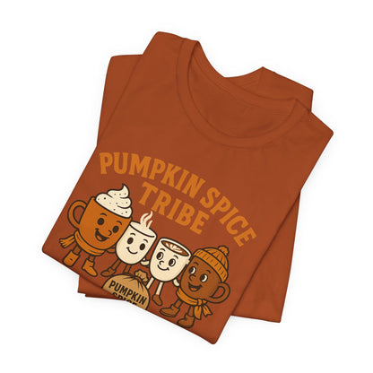 Pumpkin Spice Tribe Tee, Fall T-Shirt, Coffee Lover Gift, Unisex Shirt, Autumn Apparel, Pumpkin Spice Shirt
