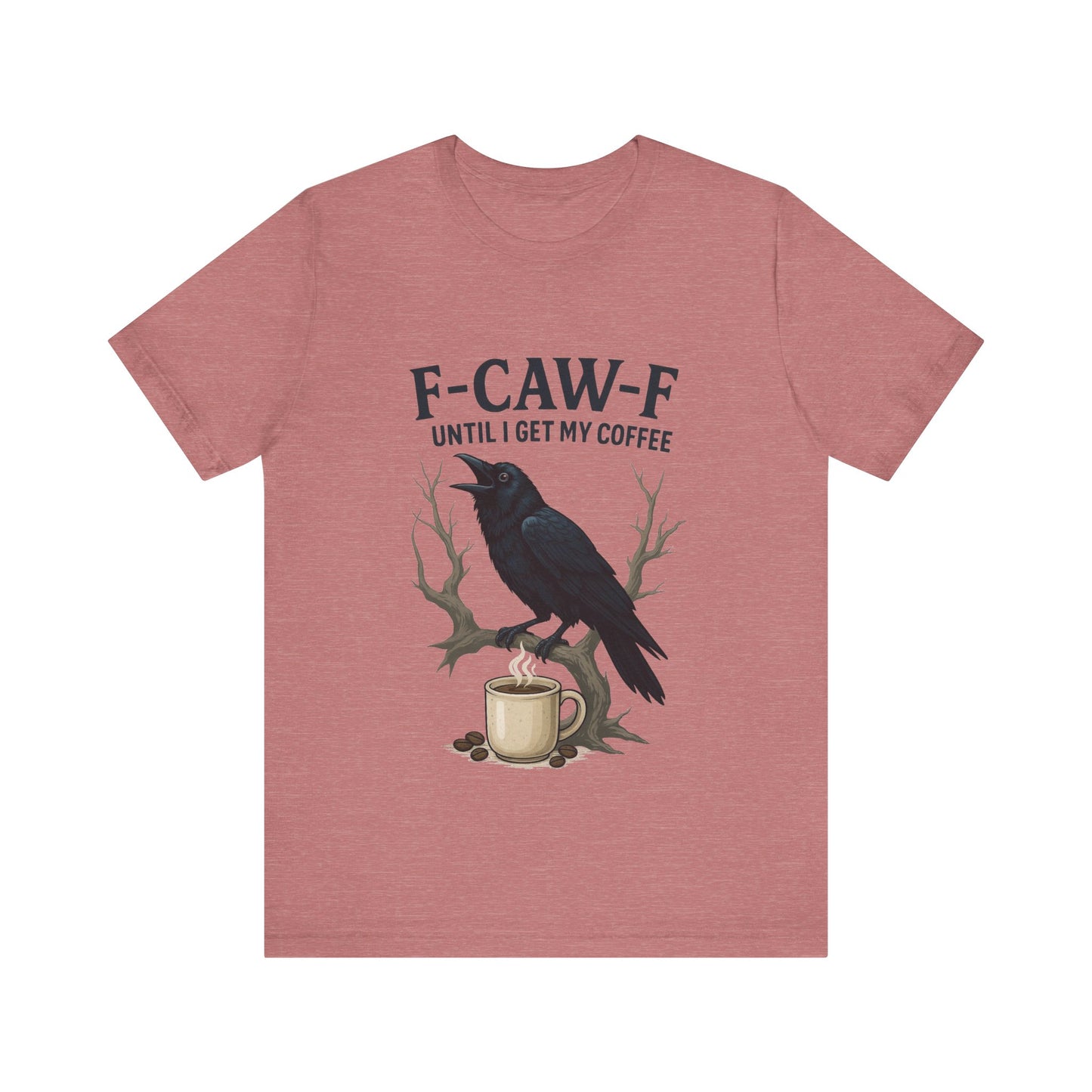 Coffee Lover's Tee, Unisex T-Shirt, Funny Gift, Crow Graphic Tee, Coffee Enthusiast Shirt, Unique Coffee Apparel