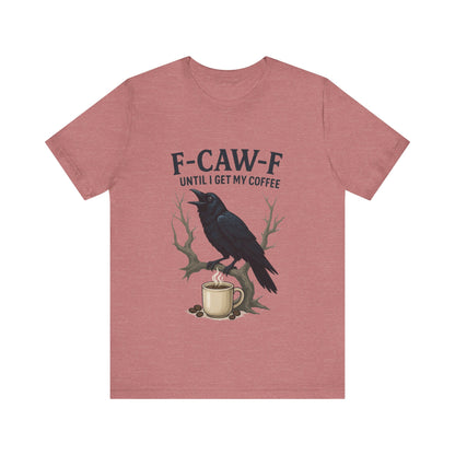 Coffee Lover's Tee, Unisex T-Shirt, Funny Gift, Crow Graphic Tee, Coffee Enthusiast Shirt, Unique Coffee Apparel