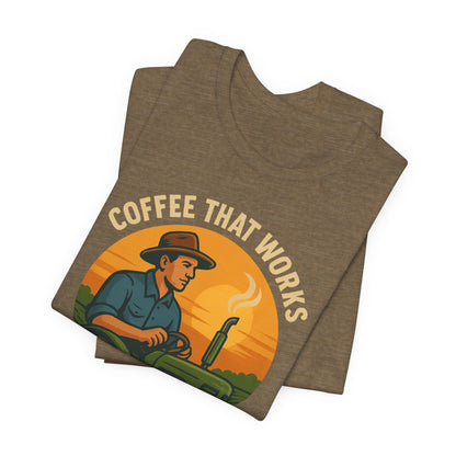 Coffee-Themed Unisex Tee, Vintage Farm Shirt, Coffee Lover Gift, Gifts for Him, Men's Graphic Tee, Cool Casual Wear