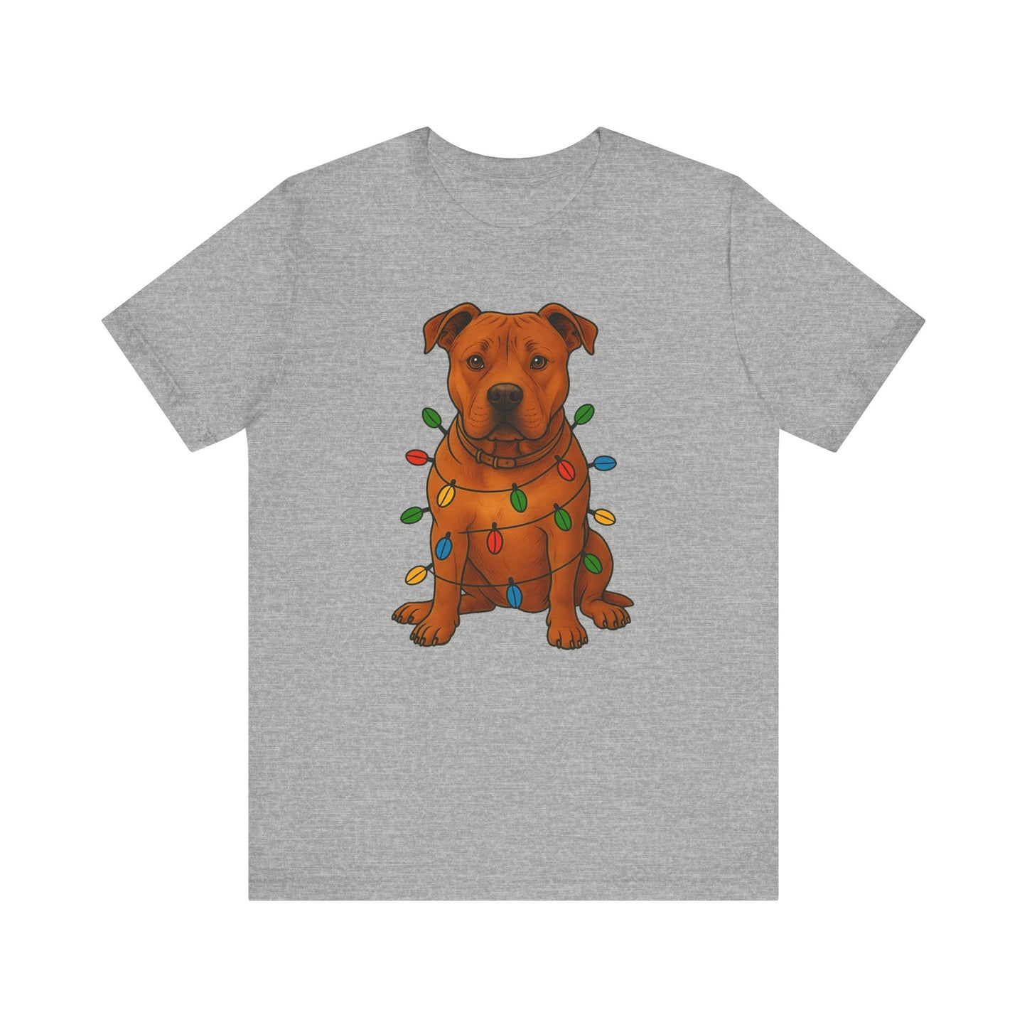 Festive Dog Lover Tee, Holiday T-Shirt, Pet Owner Gift, Christmas Apparel, Unisex Short Sleeve Shirt, Cute Dog Shirt