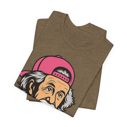 Funny Einstein Coffee Tee, Unisex Short Sleeve Shirt, Great for Coffee Lovers, Gift for Dad, Cute & Quirky Apparel