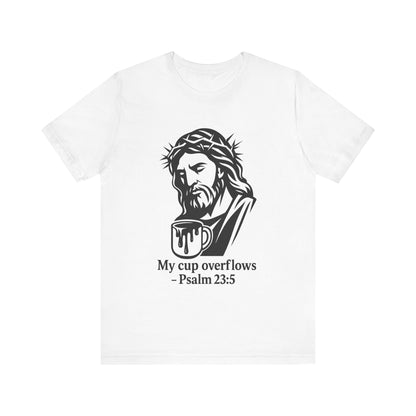 Faith Bible Verse Graphic Tee – Inspirational Psalm 23:5 Shirt, Crown of Thorns Design