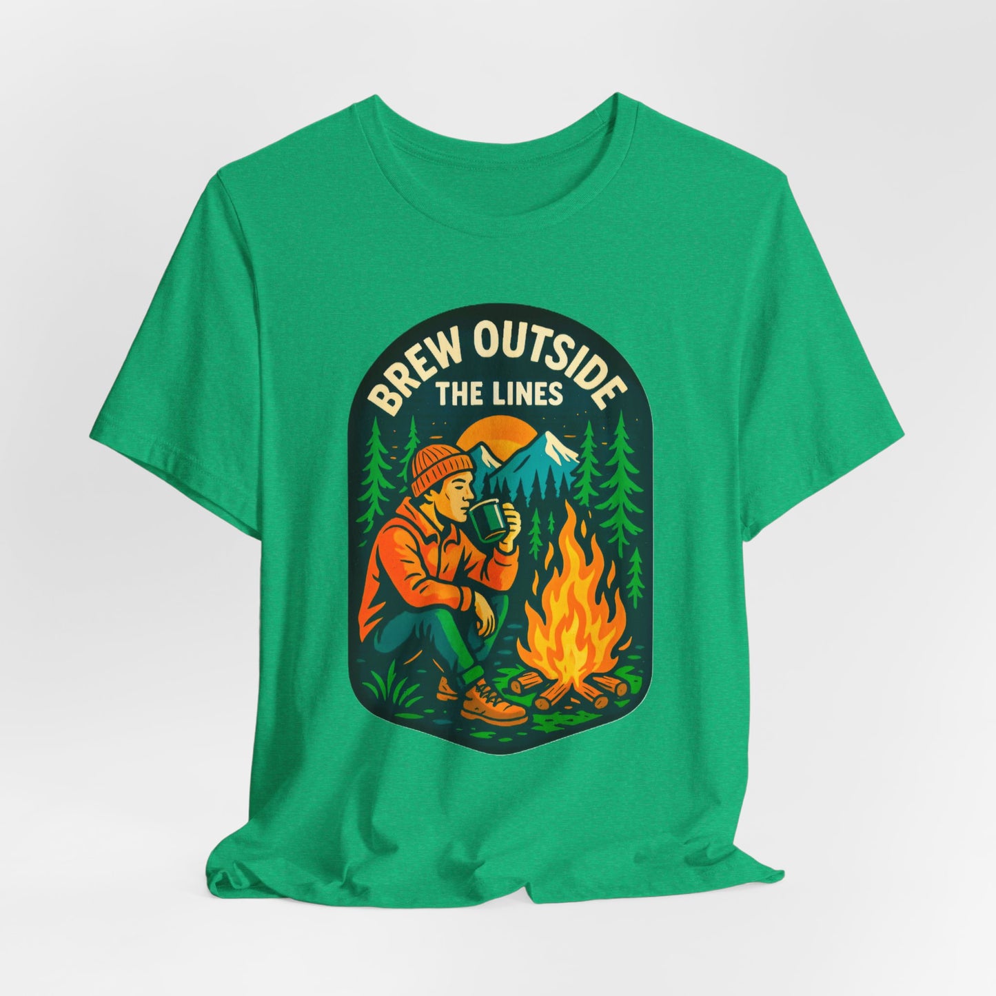 Outdoor Adventure Tee with Retro Campfire Design, Unisex Casual Shirt, Perfect for Camping, Hiking, Gifts for Nature Lovers, Outdoor [...]