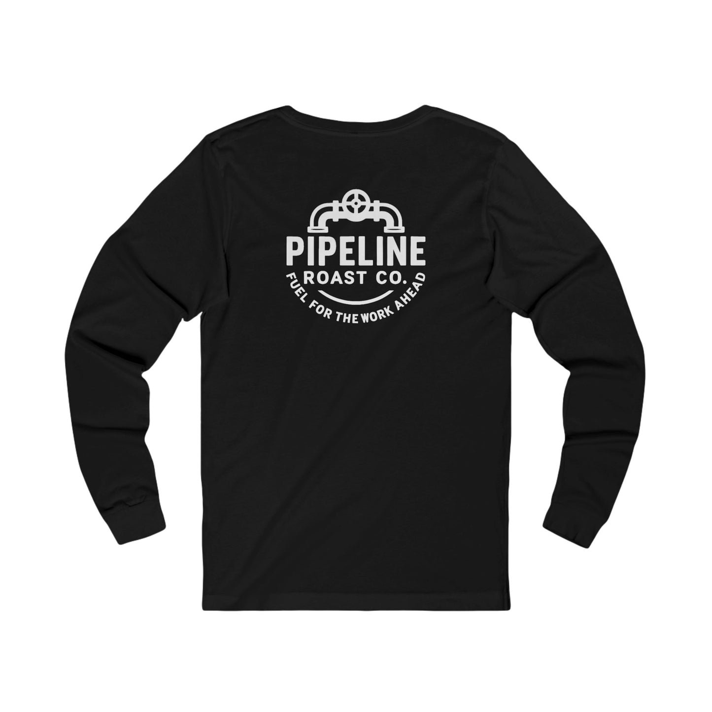 Pipeline Roast Co. Branded Long Sleeve T-Shirt – Coffee Lover’s Graphic Tee, Blue Collar Workwear Shirt, Gift for Hardworking Men & Women, Unisex Layering Top