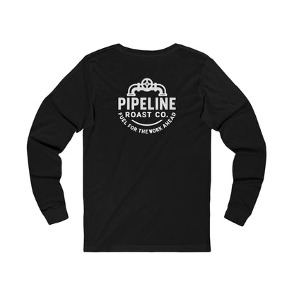 Pipeline Roast Co. Branded Long Sleeve T-Shirt – Coffee Lover’s Graphic Tee, Blue Collar Workwear Shirt, Gift for Hardworking Men & Women, Unisex Layering Top