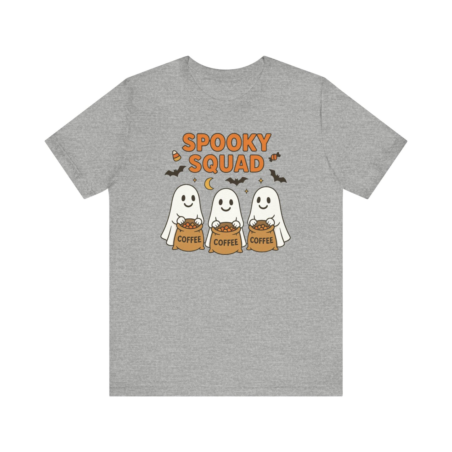 Spooky Squad Coffee Ghosts Tee – Halloween Shirt for Coffee Lovers
