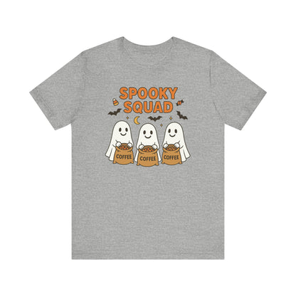 Spooky Squad Coffee Ghosts Tee – Halloween Shirt for Coffee Lovers