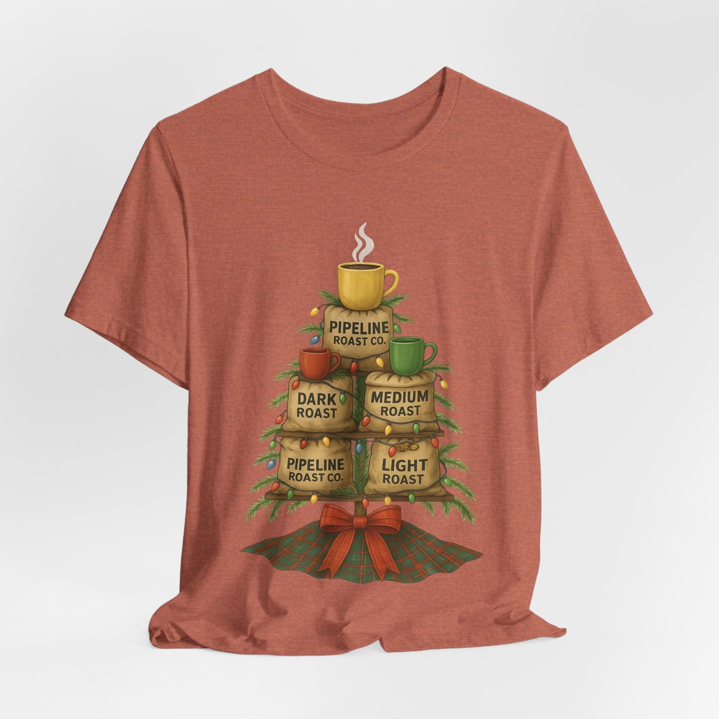 Coffee Lover's Tee, Unisex Short Sleeve T-Shirt, Christmas Gift, Coffee Themed Apparel, Cozy Vibes, Holiday Celebrations