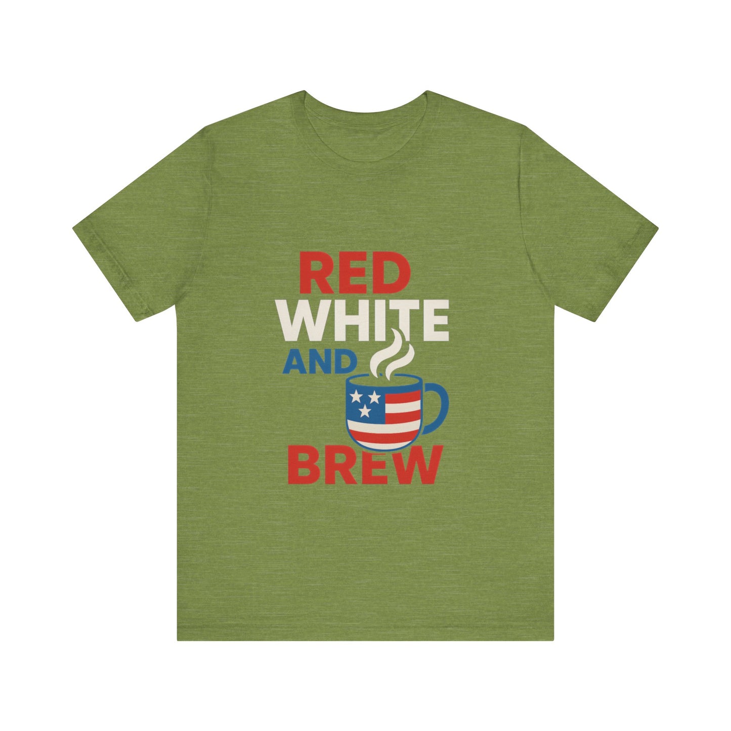 Unisex Patriotic Coffee Tee, Red White and Brew Shirt, Independence Day Apparel, USA Shirt, Summer BBQ Outfit, Gift for Men and Women