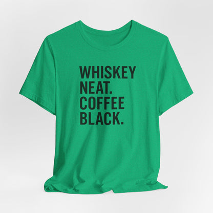 Whiskey and Coffee Graphic Tee - Perfect for Coffee Lovers, Gift Idea for Men and Women, Casual Wear, Birthday, Everyday Style
