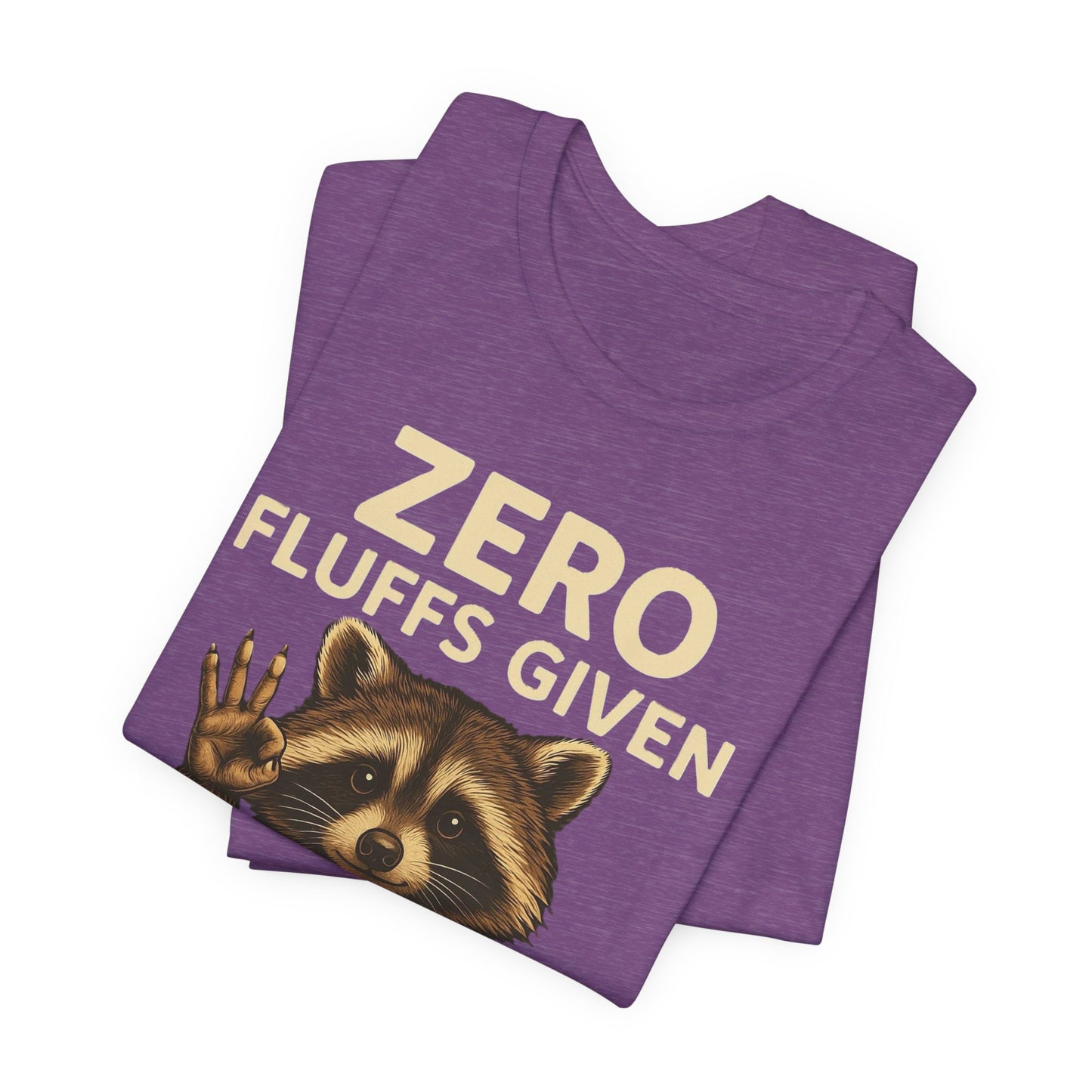 Zero Fluffs Given Raccoon Coffee Tee – Funny Shirt for Caffeine Lovers
