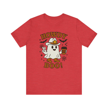 Howdy Boo Ghost Tee, Unisex Halloween T-Shirt, Funny Graphic Tee, Halloween Costume Shirt, Spooky Season Apparel