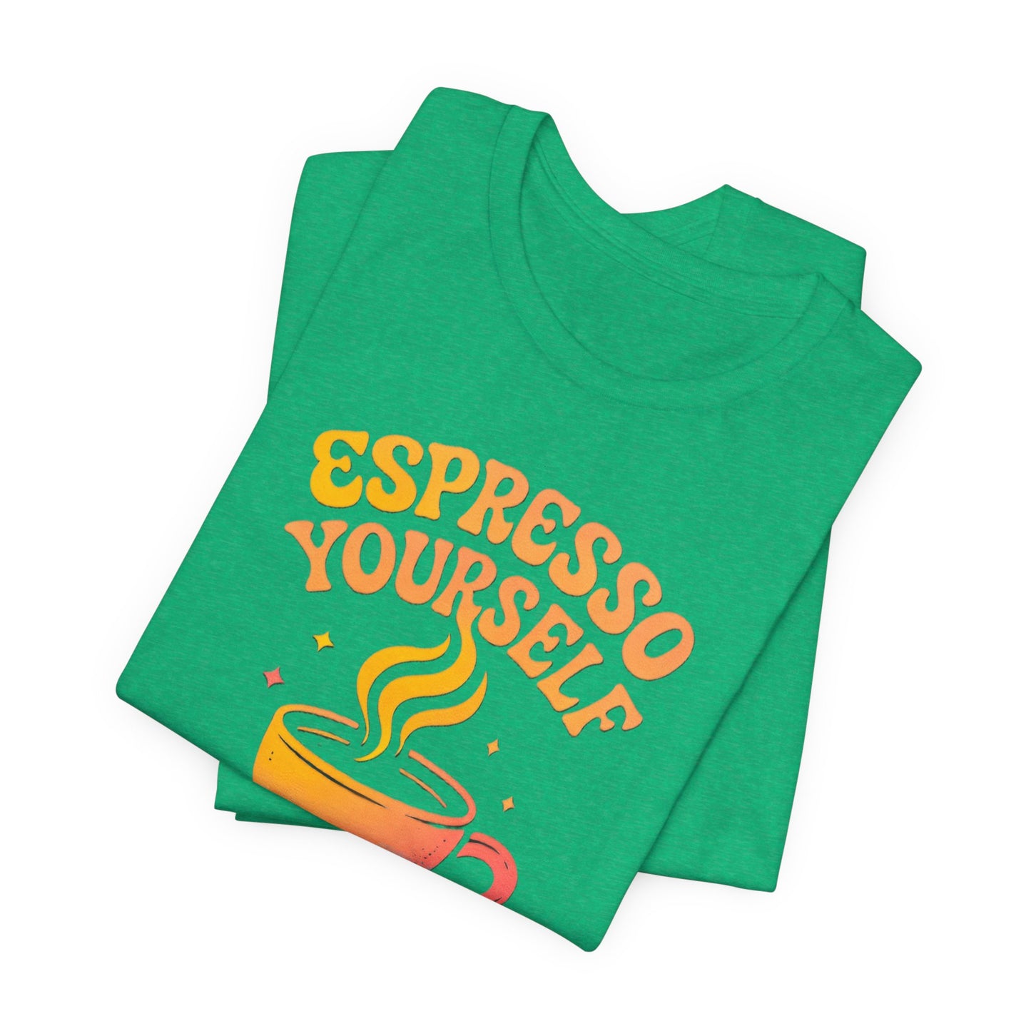 Espresso Yourself Unisex Tee | Coffee Lover Gift, Cute Graphic T-Shirt, Perfect for Baristas, Casual Wear, Fun Gift for Coffee Enthusiasts