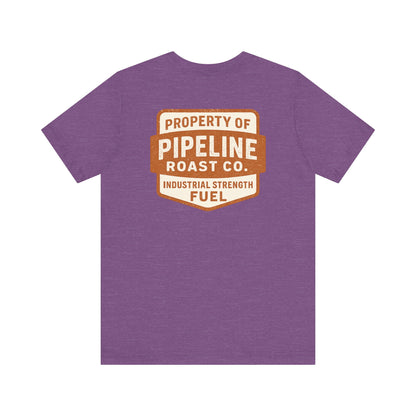 Rusty Vintage Pipeline Roast Co. Industrial Seal Tee – Rugged Workwear Style Coffee Shirt