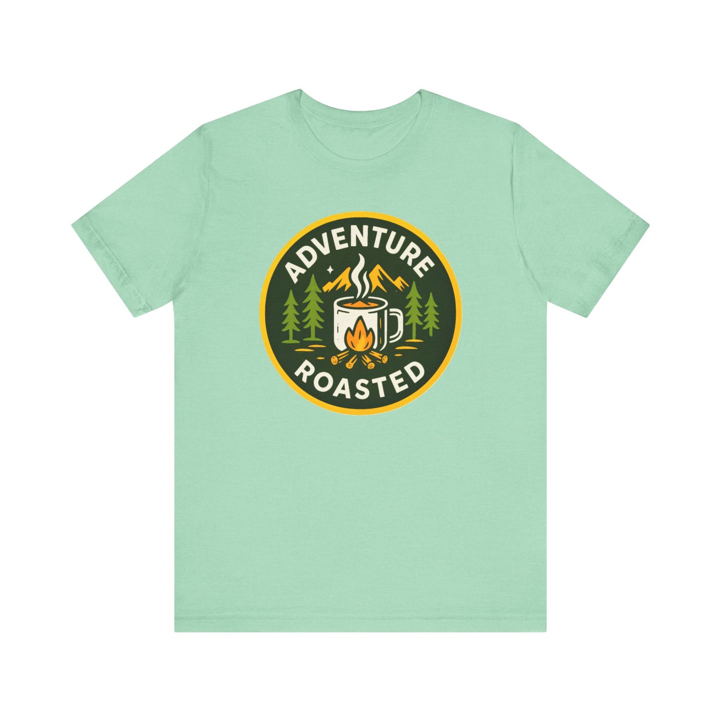Adventure Roasted Tee - Unisex Short Sleeve Shirt, Outdoor Apparel, Camping Gift, Coffee Lover T-Shirt, Fun Adventure Wear