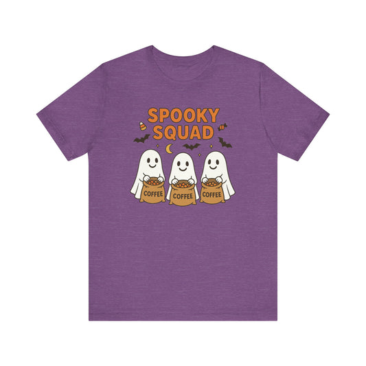 Spooky Squad Coffee Ghosts Tee – Halloween Shirt for Coffee Lovers