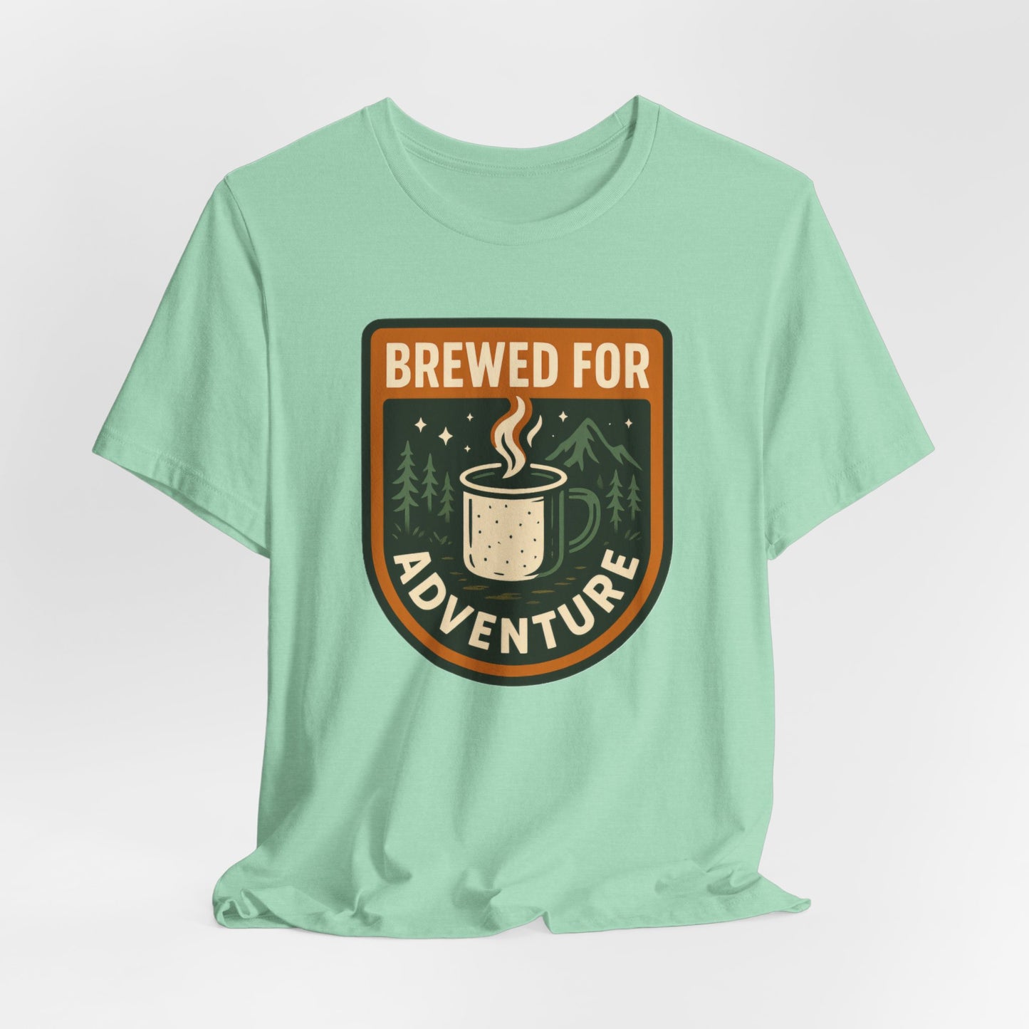 Adventure Brewed Graphic Tee - Perfect for Outdoors Lovers, Travel, Hiking, Camping, Gift for Adventurers