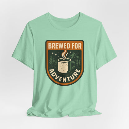 Adventure Brewed Graphic Tee - Perfect for Outdoors Lovers, Travel, Hiking, Camping, Gift for Adventurers