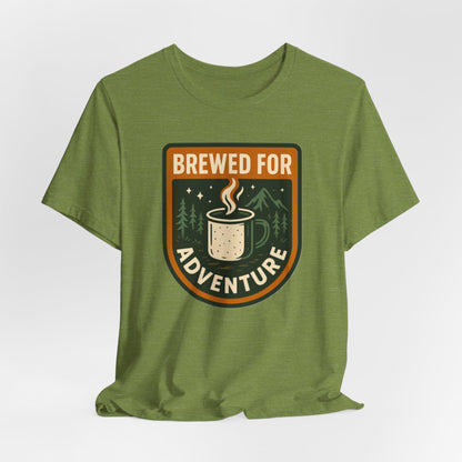 Adventure Brewed Graphic Tee - Perfect for Outdoors Lovers, Travel, Hiking, Camping, Gift for Adventurers