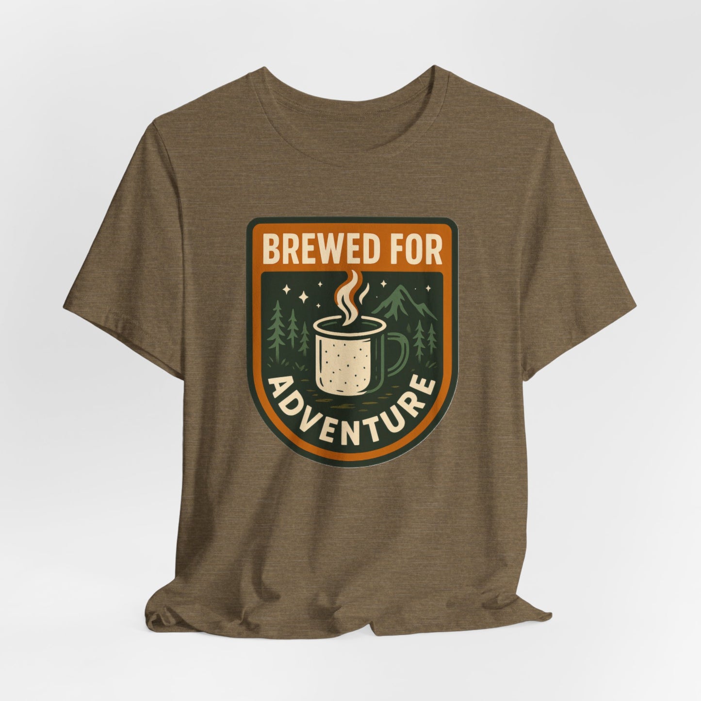 Adventure Brewed Graphic Tee - Perfect for Outdoors Lovers, Travel, Hiking, Camping, Gift for Adventurers