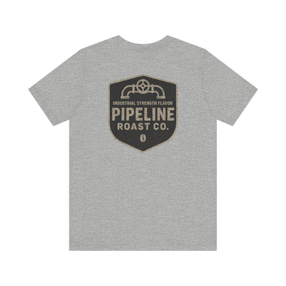 Vintage Pipeline Roast Co. Industrial Emblem T-Shirt – Distressed Workwear Coffee Tee