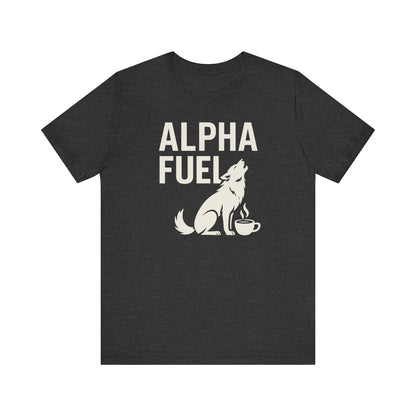 Alpha Fuel Unisex Tee, Coffee Lover T-Shirt, Gift for Baristas, Dog and Cat Owners Gift, Casual Everyday Wear