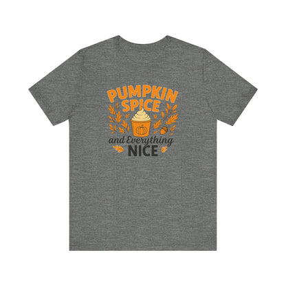 Pumpkin Spice Short Sleeve Tee | Fall Fashion, Cozy Vibes, Coffee Lovers, Gift for Her, Autumn Essentials