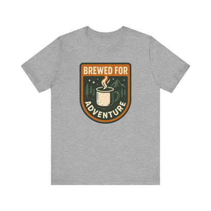 Adventure Brewed Graphic Tee - Perfect for Outdoors Lovers, Travel, Hiking, Camping, Gift for Adventurers
