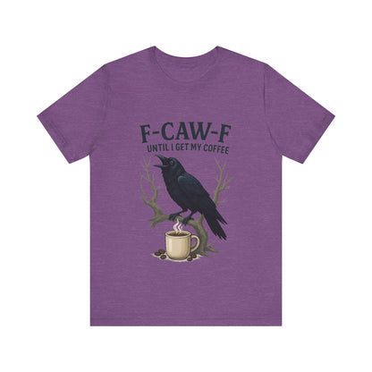 Coffee Lover's Tee, Unisex T-Shirt, Funny Gift, Crow Graphic Tee, Coffee Enthusiast Shirt, Unique Coffee Apparel