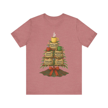 Coffee Lover's Tee, Unisex Short Sleeve T-Shirt, Christmas Gift, Coffee Themed Apparel, Cozy Vibes, Holiday Celebrations