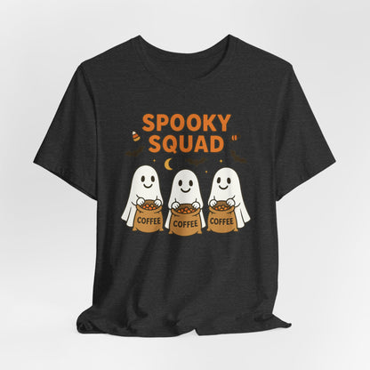 Spooky Squad Coffee Ghosts Tee – Halloween Shirt for Coffee Lovers