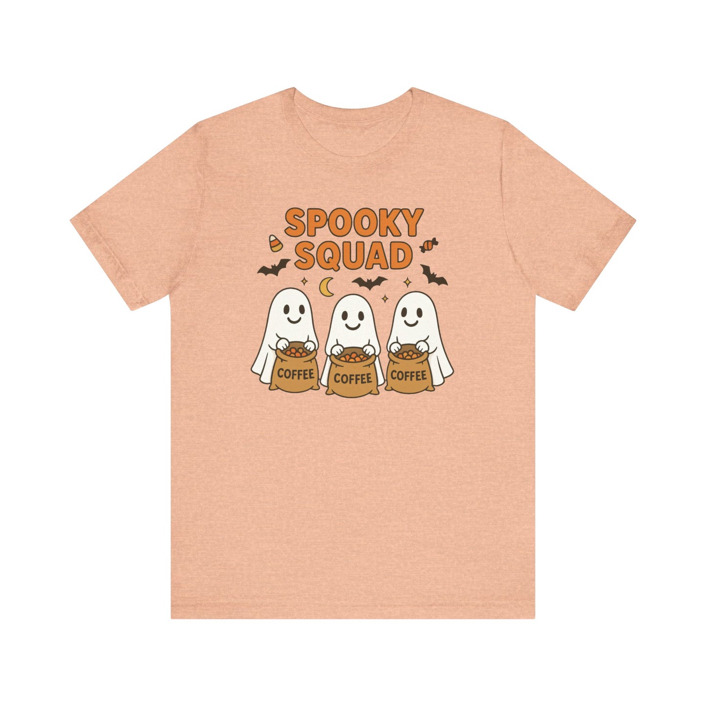 Spooky Squad Coffee Ghosts Tee – Halloween Shirt for Coffee Lovers